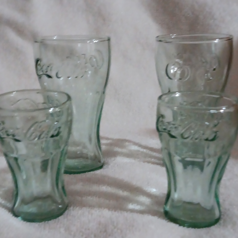 4 Coca Cola Miniature Glasses